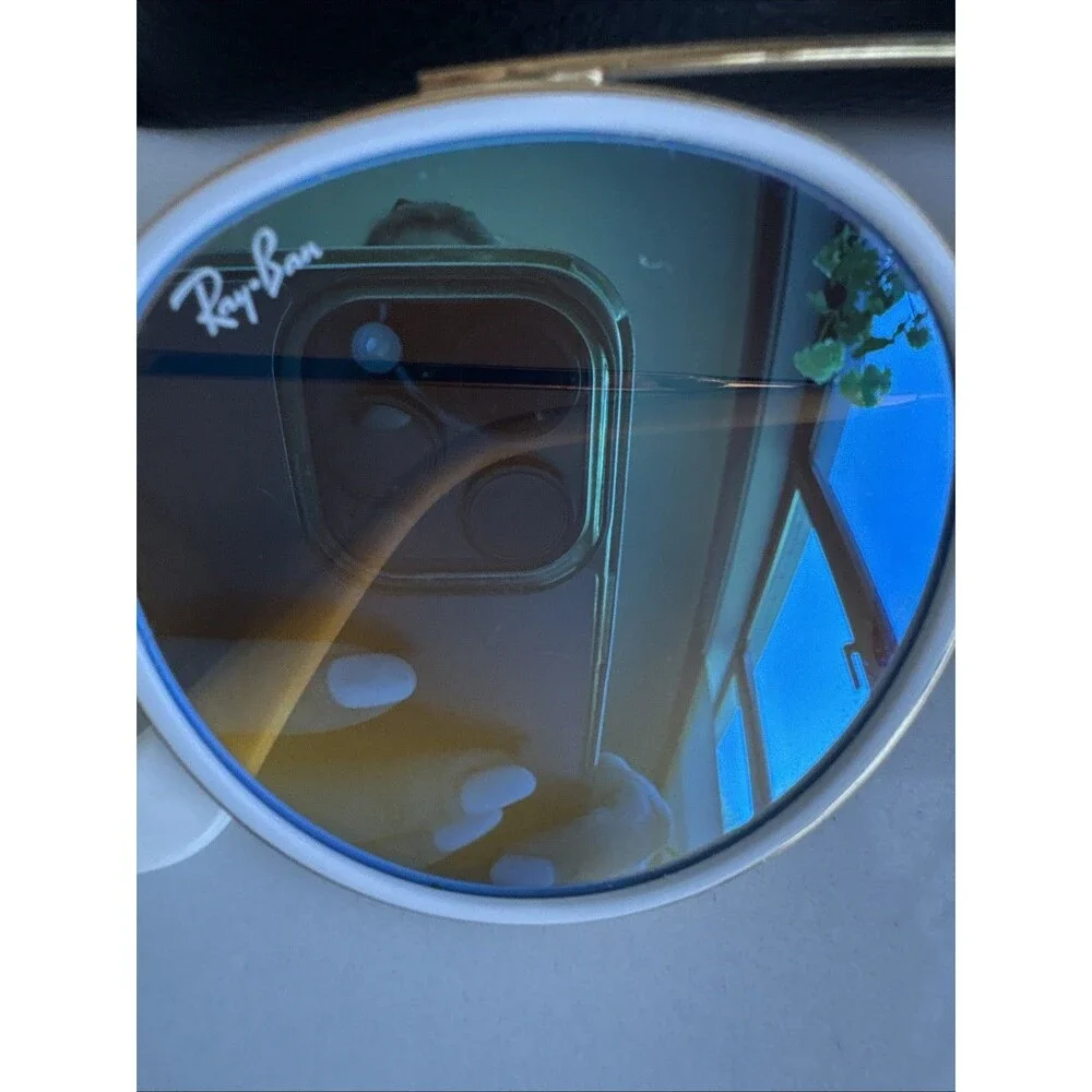 Ray-Ban RB3647N Blue Gradient Round Double Bridge Sunglasses Case Included